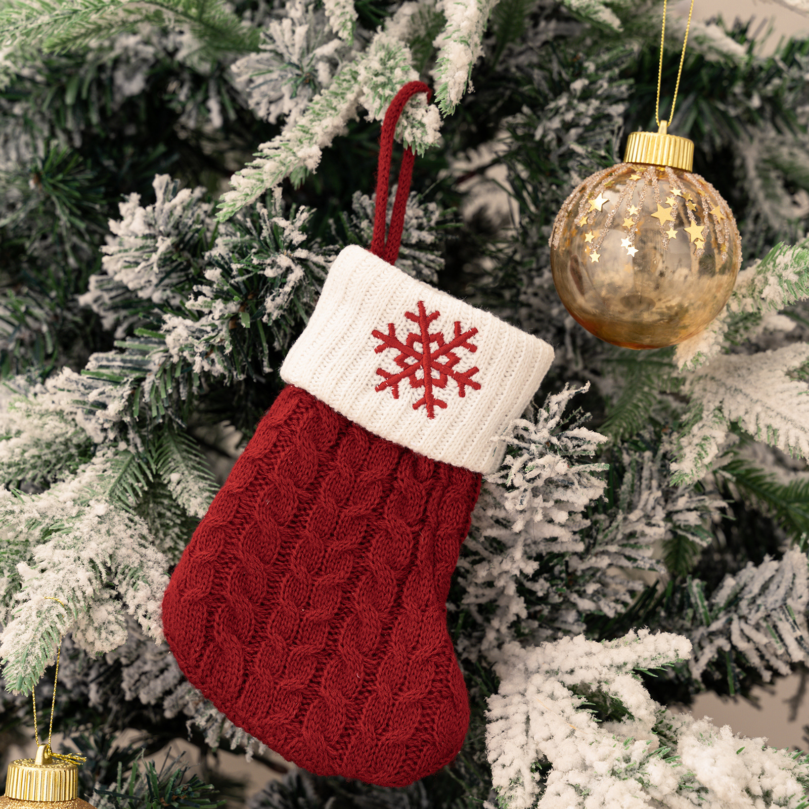 Purely Hand Knitted Christmas  Monogram Socks