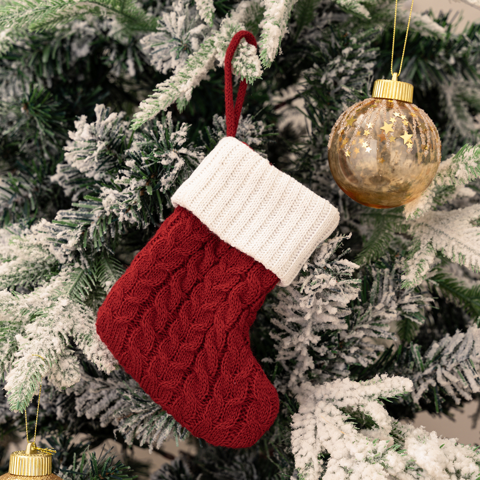 Purely Hand Knitted Christmas  Monogram Socks