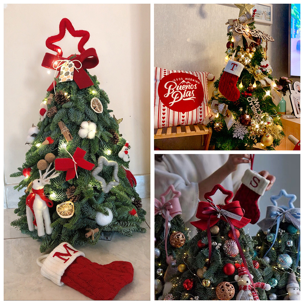 29PCS/SET Purely Hand Knitted Christmas Monogram Socks