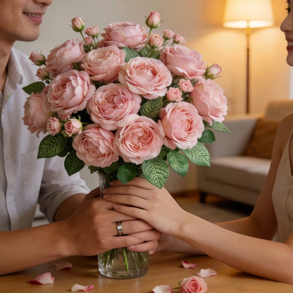 Real Touch 3-Head Peony Stems – Ultra Lifelike Full Bloom Artificial Flowers