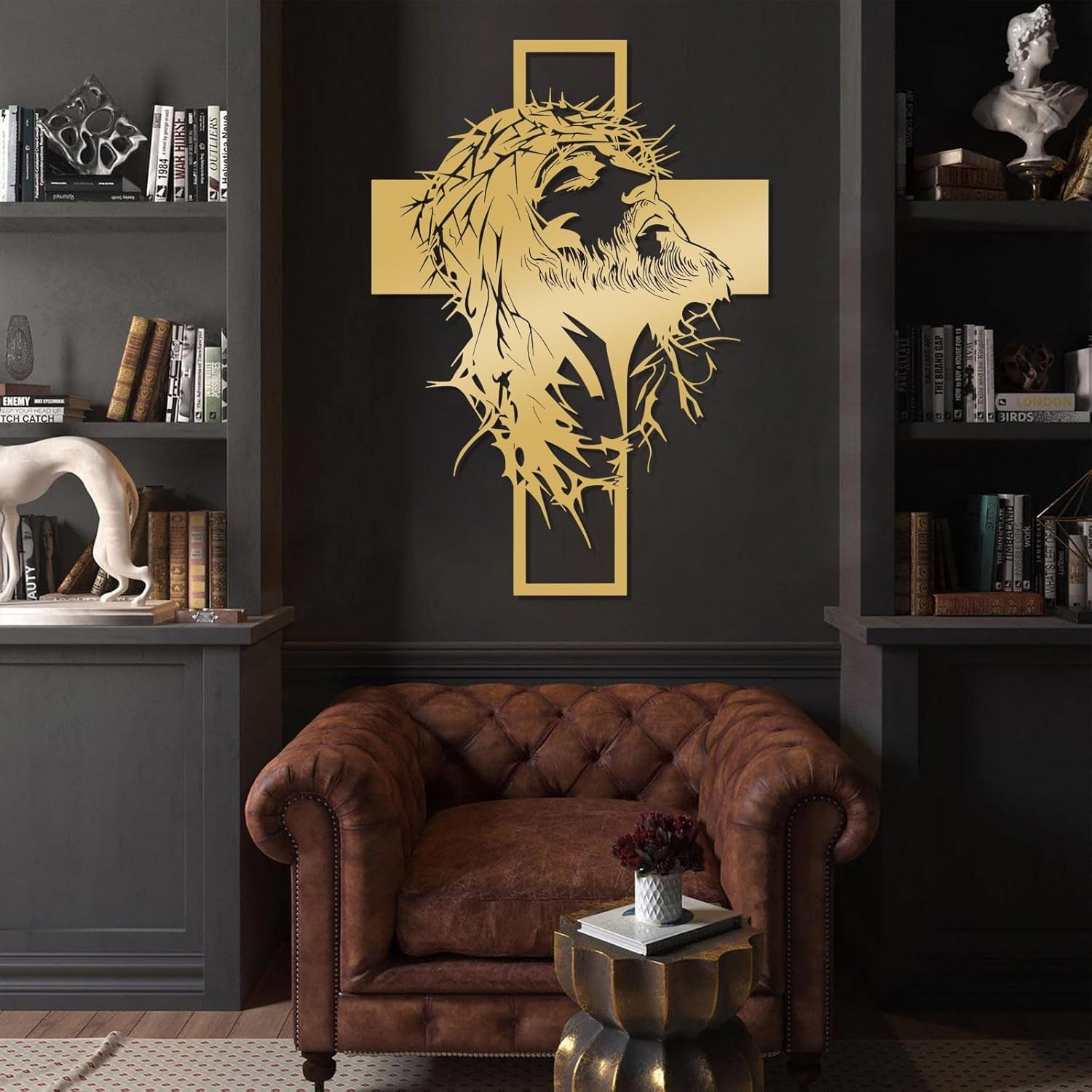Jesus Christ Metal Wall Art Decor (19 x 13 inches)