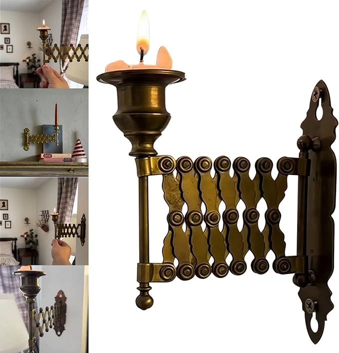 180° Rotatable Extending Wall-Mounted Candle Holder