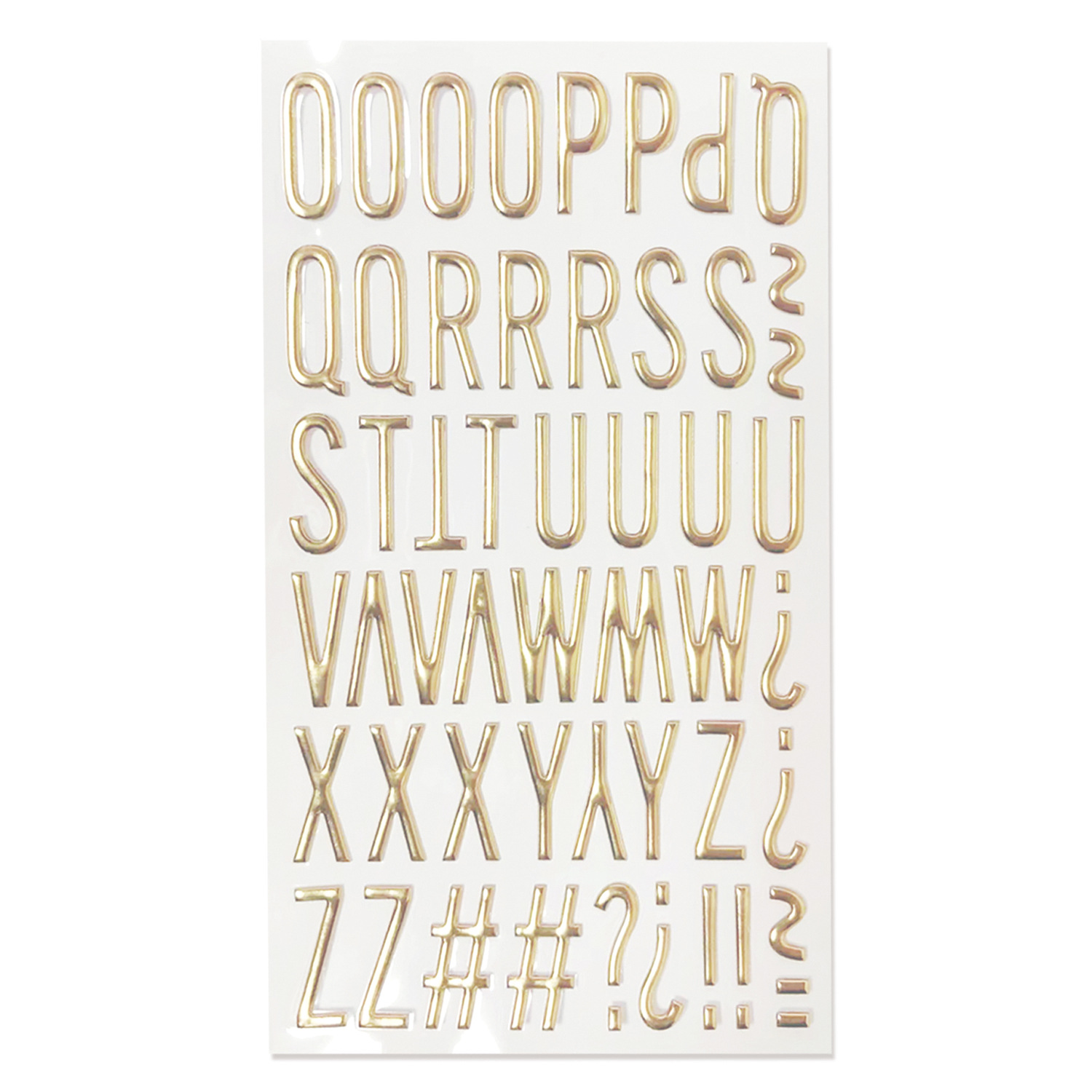 3D Gold Letter Stickers