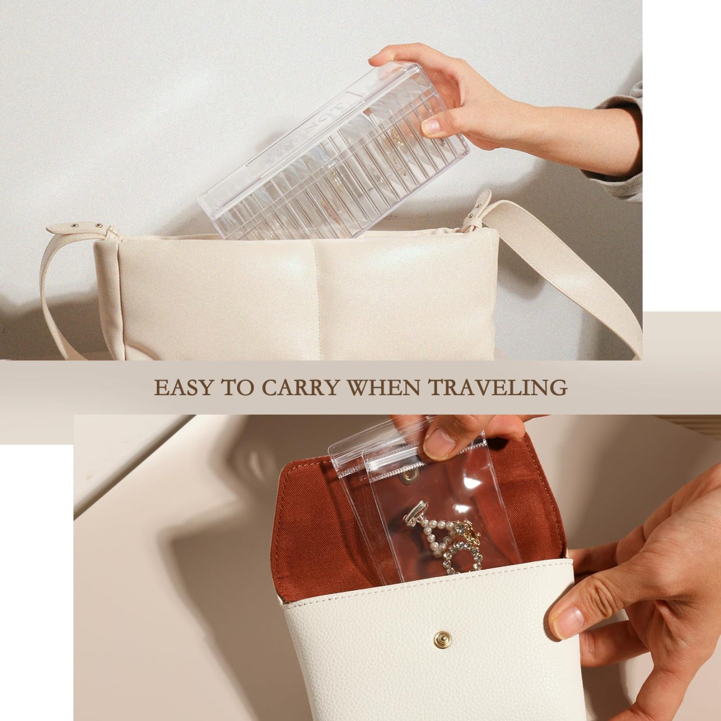 🔥Acrylic Jewelry Box And Portable Anti Tarnish Jewelry Bags