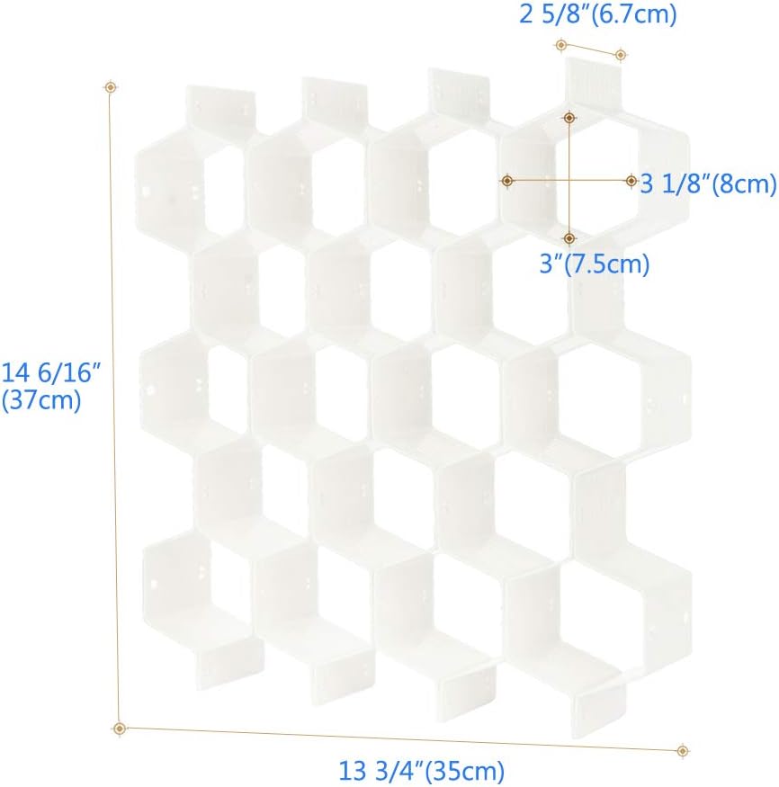 🔥BUY MORE SAVE MORE—(1 SET=8 PCS)DIY Plastic Grid Honeycomb Drawer Divider 
