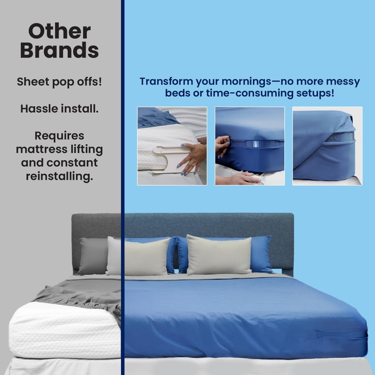 (1 SET-4 Pack) Sheet Holders - Secure Bed Sheets Firmly in Place 