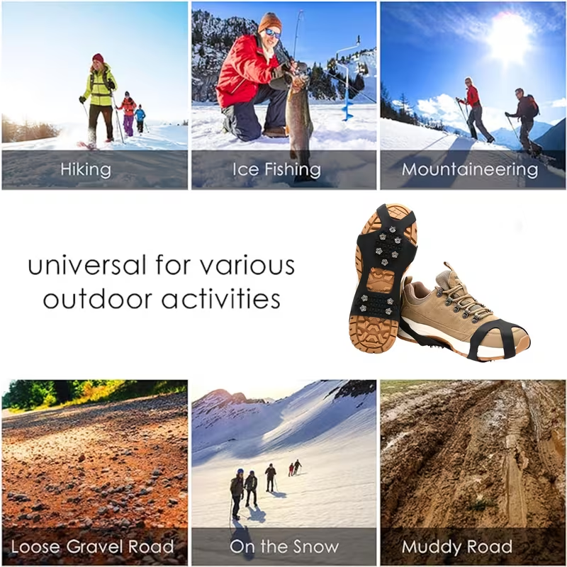 Winter Ice Grippers Traction Cleats with 10-Stud Traction