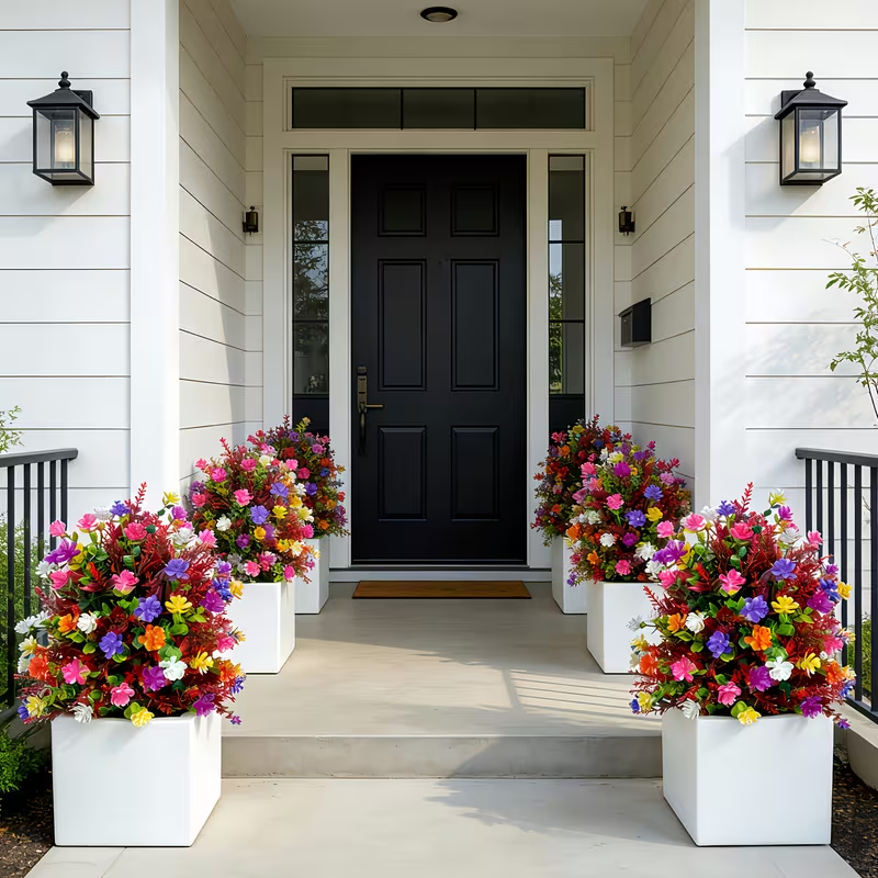 Outdoor Artificial Flower with Ground Stake 