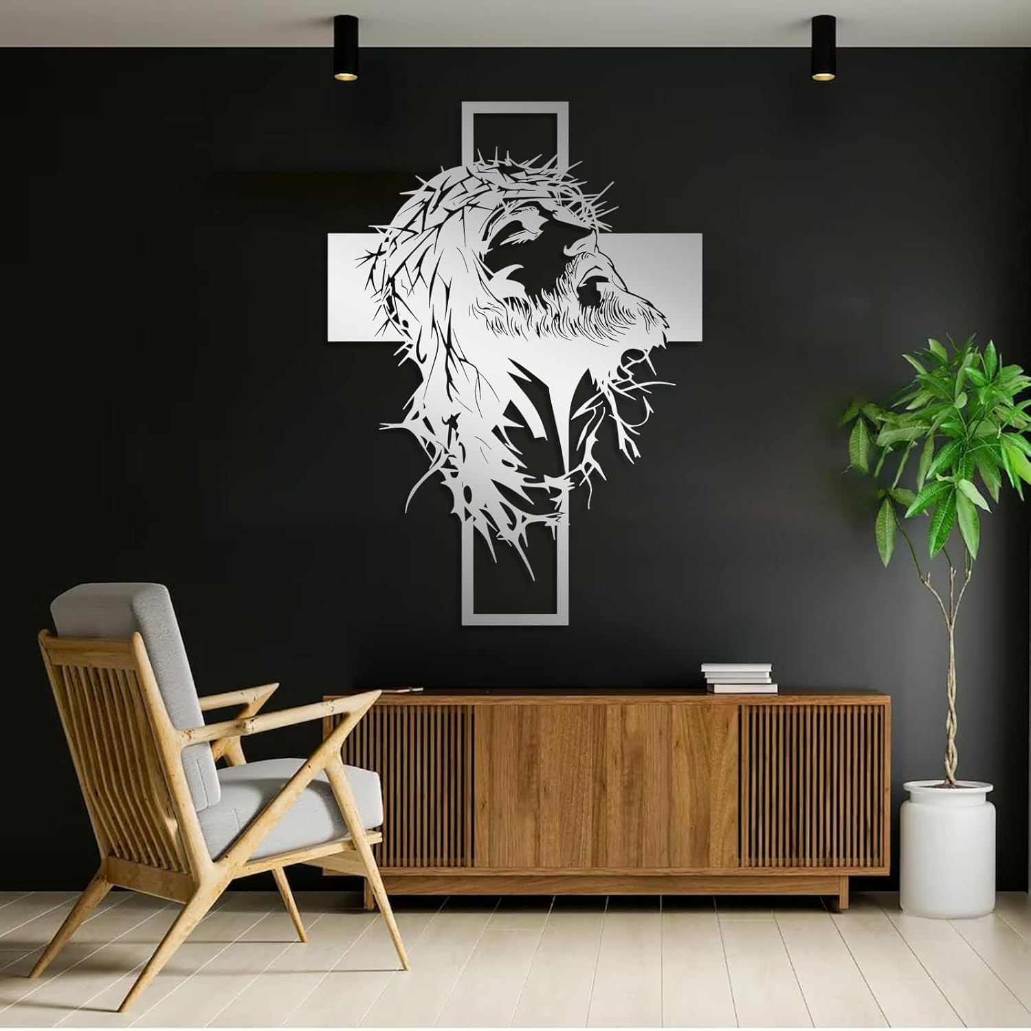 Jesus Christ Metal Wall Art Decor (19 x 13 inches)