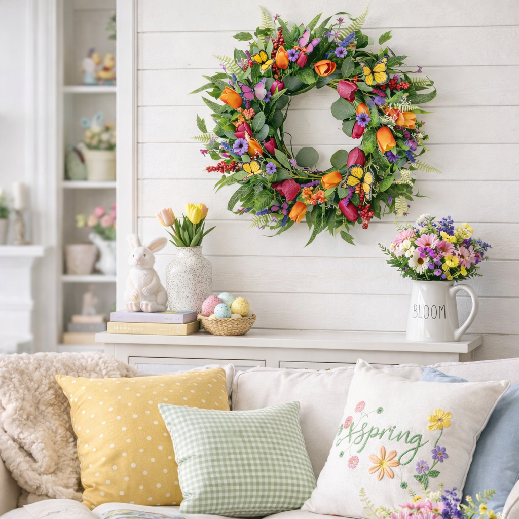 Artificial Tulip Wreath