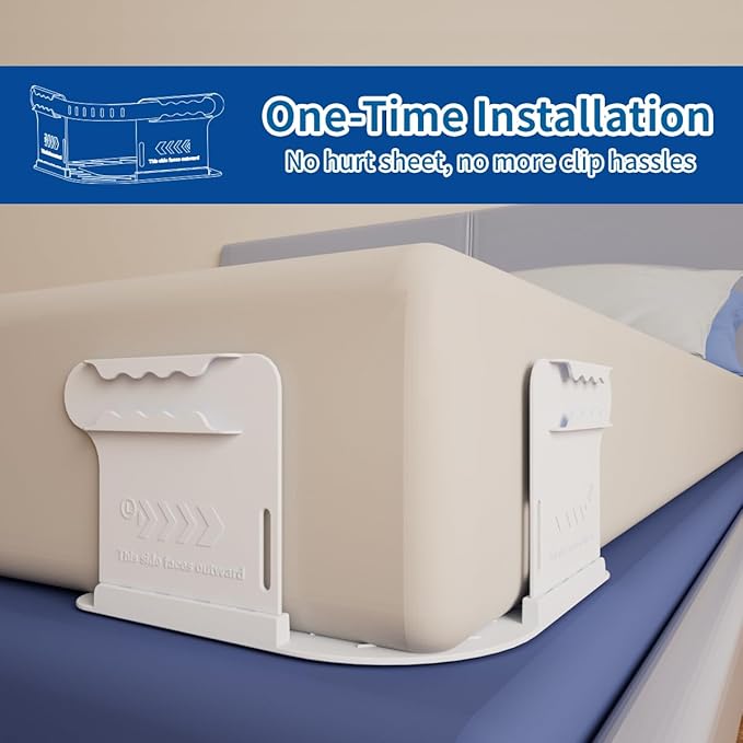 (1 SET-4 Pack) Sheet Holders - Secure Bed Sheets Firmly in Place 