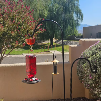 🔥HOT SALE 50% OFF🔥 Outdoors Leak Proof Base Glass Hummingbird Feeder with Ant ,Moat Bee Proof ,6 Feeding Ports 🐦