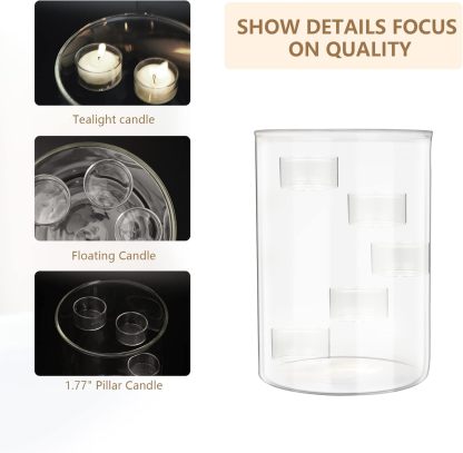 🎄Early Christmas Sale-Modern Clear Cylindrical Glass Tea Light Holder