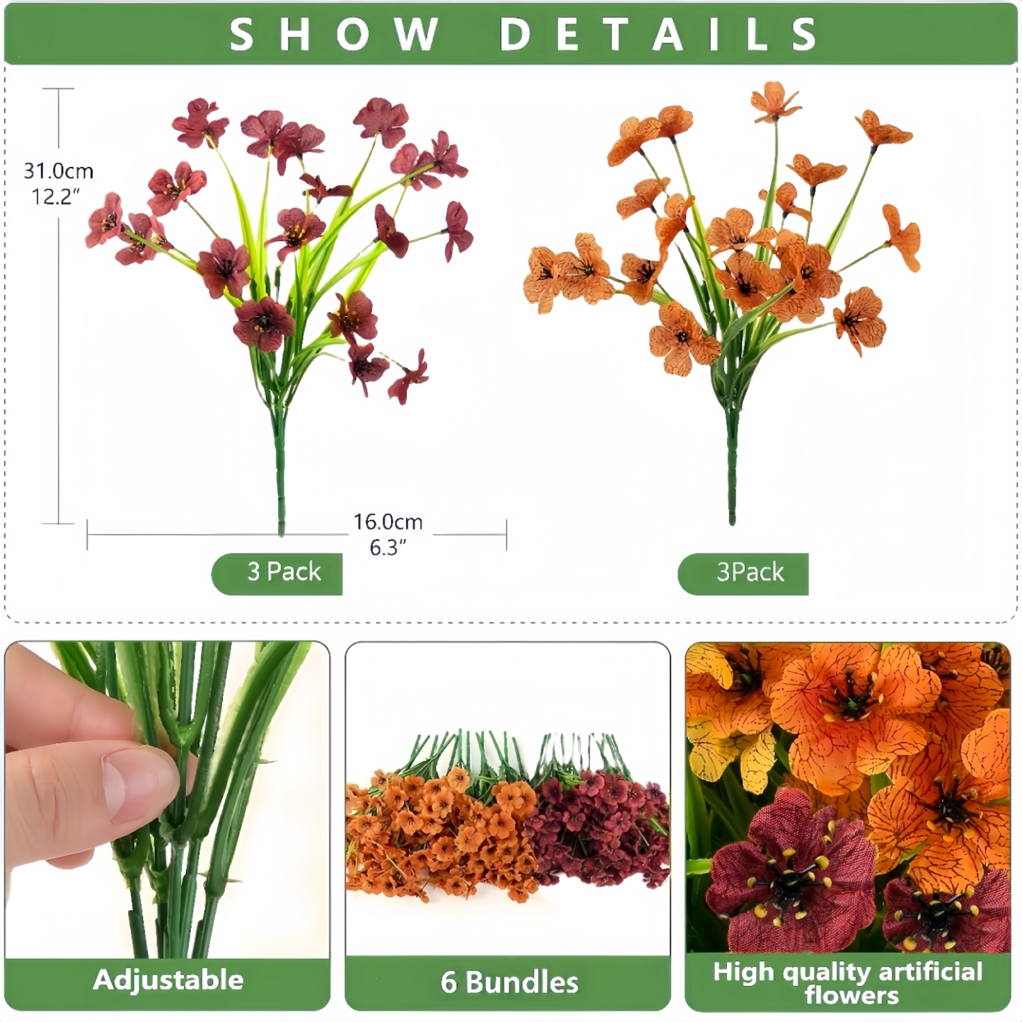 Artificial Faux Silk Daisy Flowers