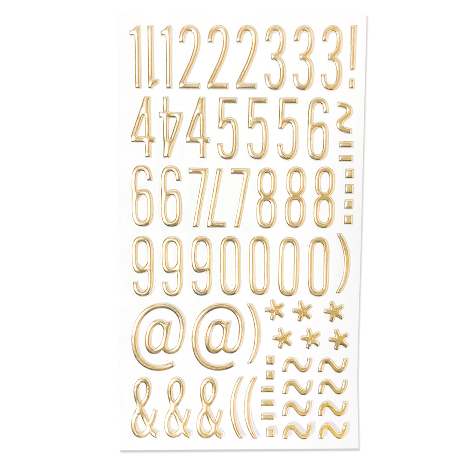 3D Gold Letter Stickers
