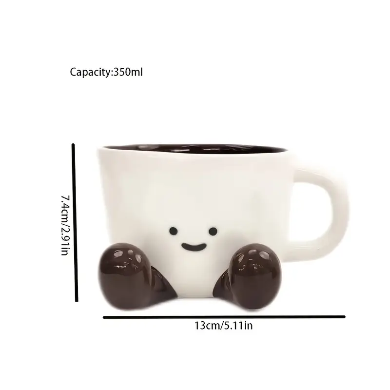 Kawaii Foot-Shaped Ceramic Mug