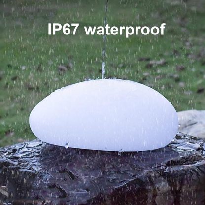 Solar Powered Stone Garden Light