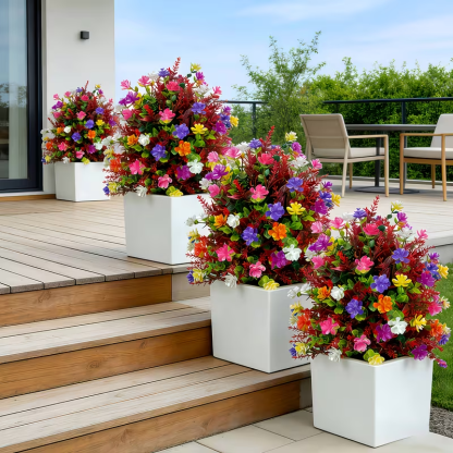 Outdoor Artificial Flower with Ground Stake 