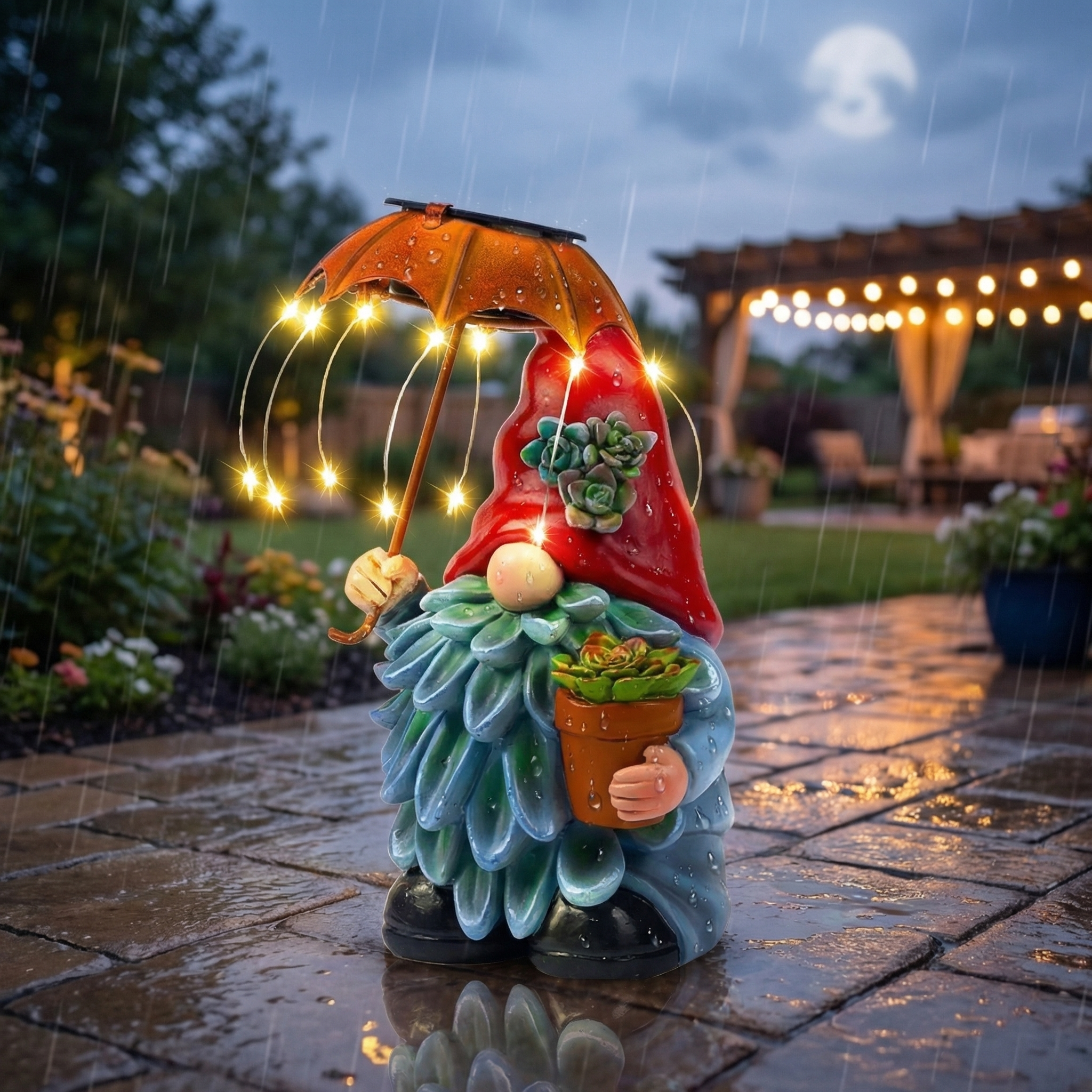 Charming Elf Statue Solar Light