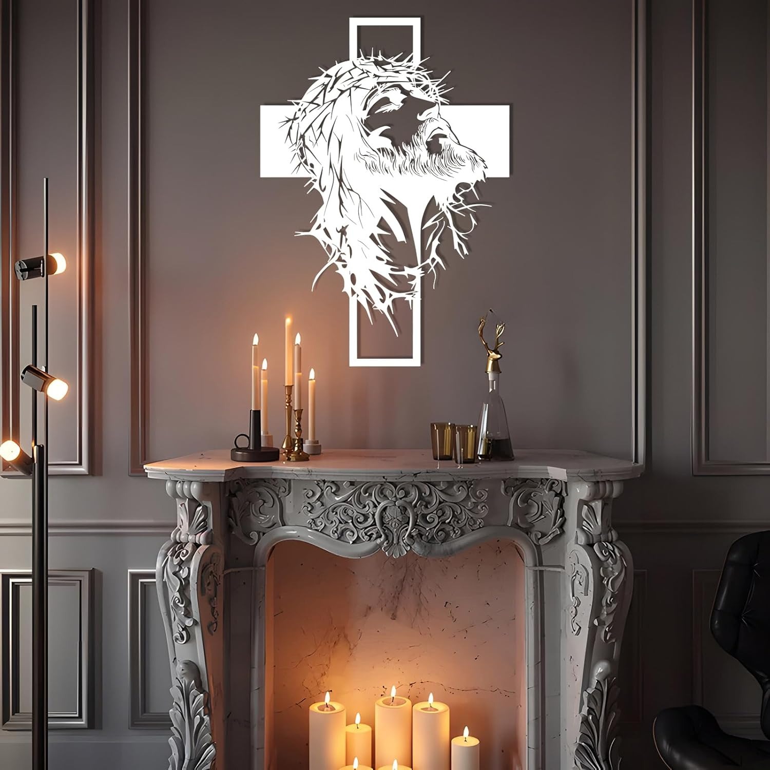 Jesus Christ Metal Wall Art Decor (19 x 13 inches)