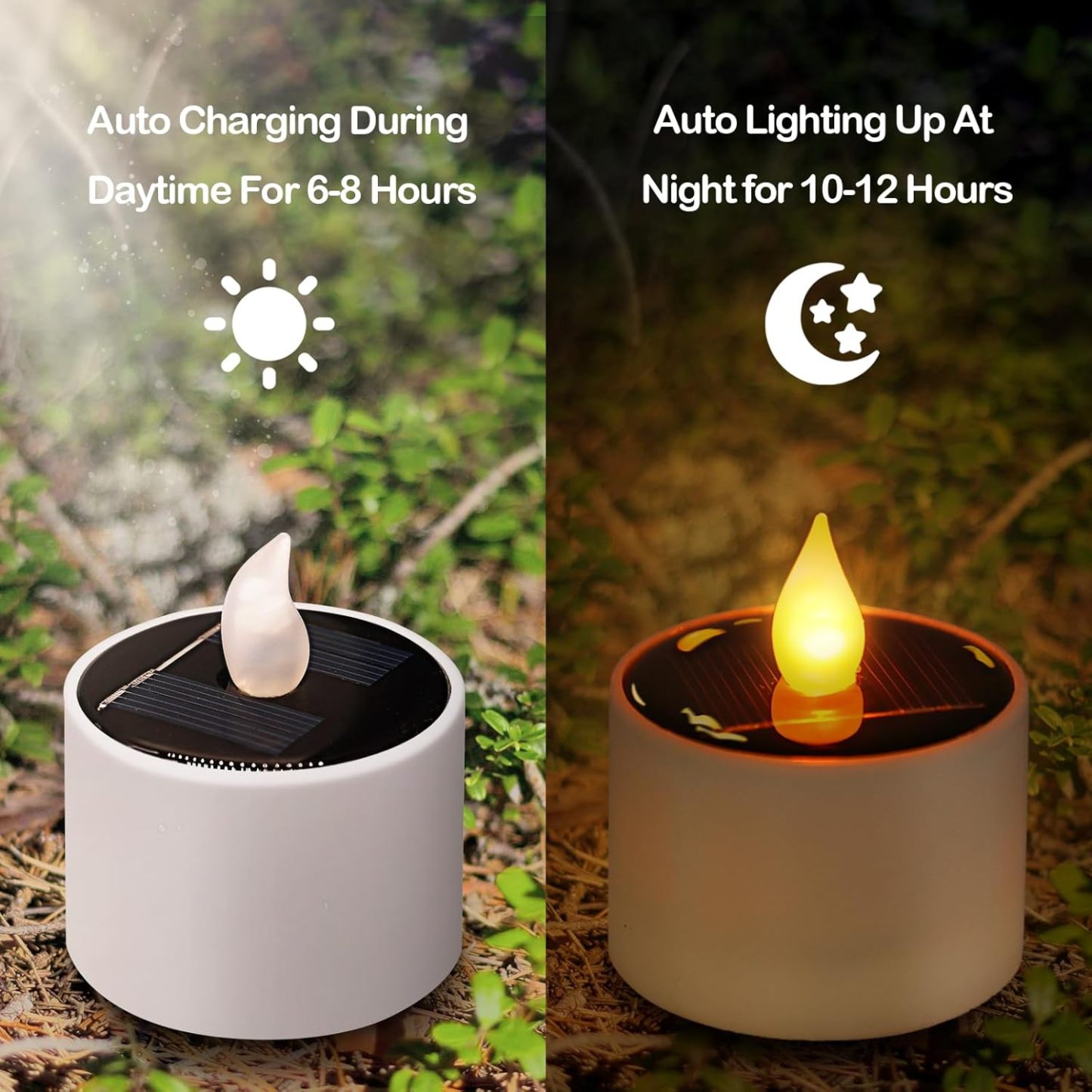 Solar Hanging Tea Light Lantern, Outdoor Waterproof Hanging Lantern