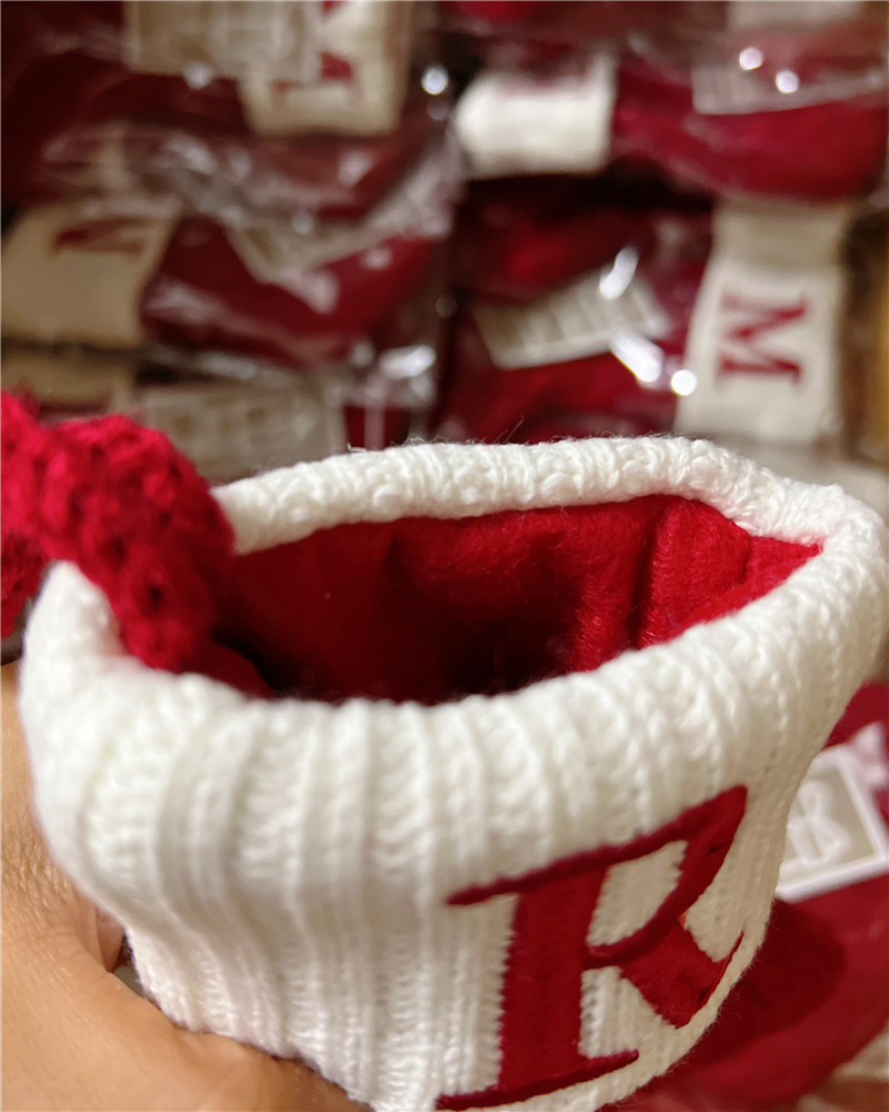 Purely Hand Knitted Christmas  Monogram Socks
