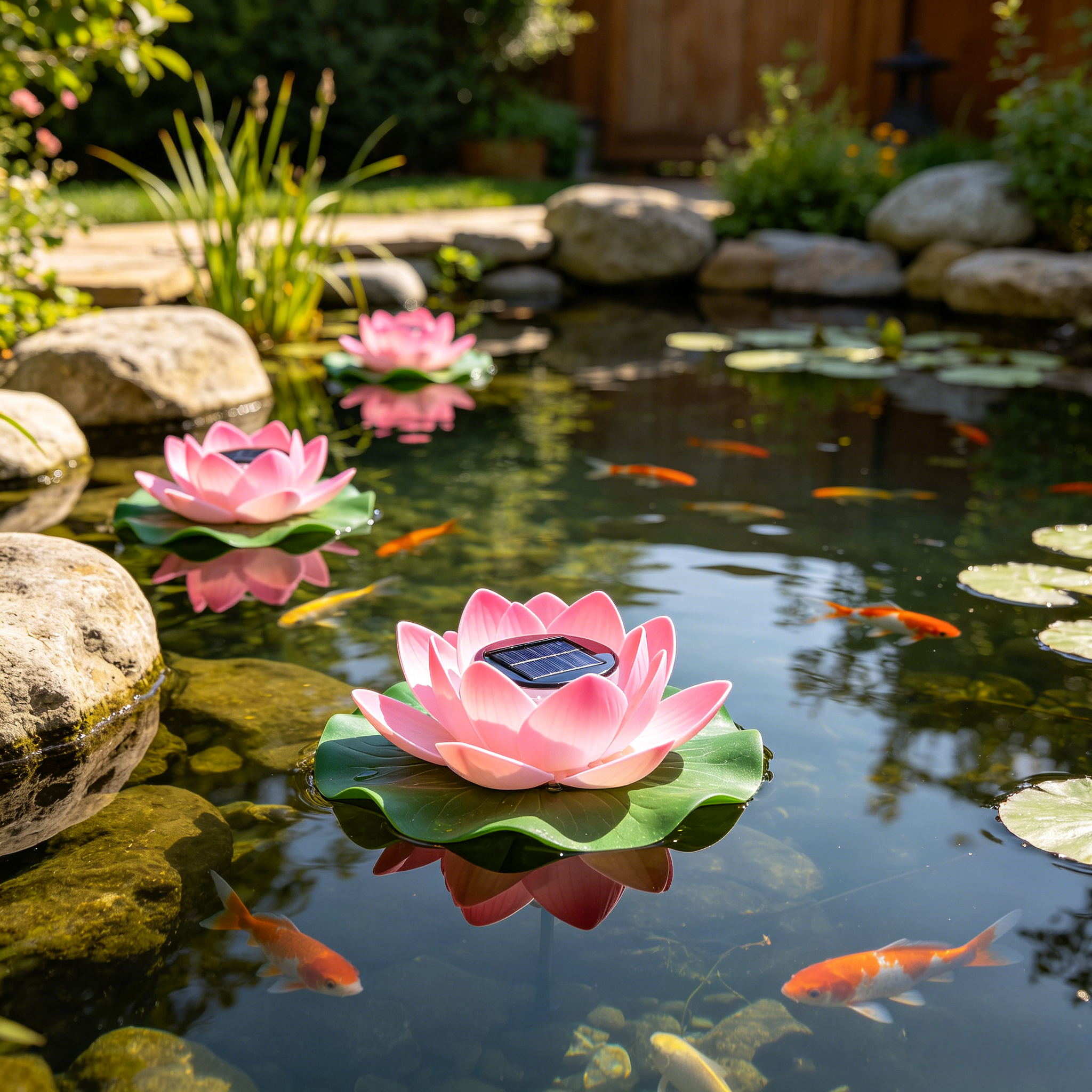 Floating Solar Lotus Lights for Pond, Pool & Garden
