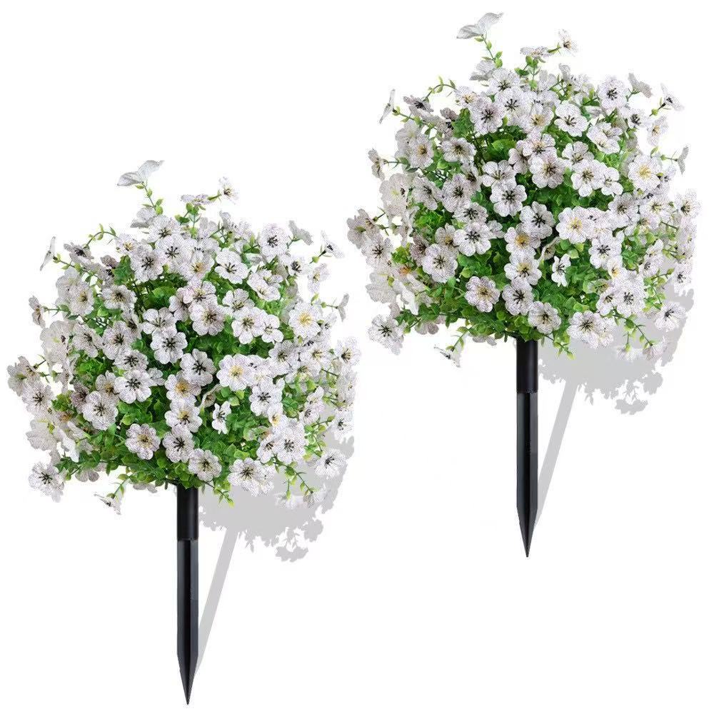 Outdoor Artificial Flower Ball Garden Stakes – Waterproof,Windproof,UV Resistant Outdoor Faux Floral Decor