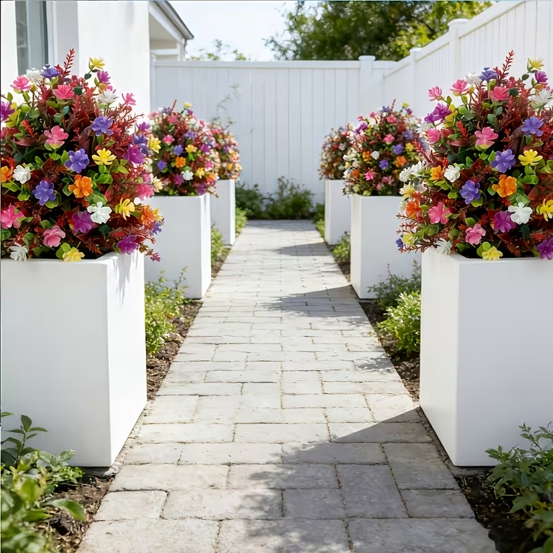 Outdoor Artificial Flower with Ground Stake 