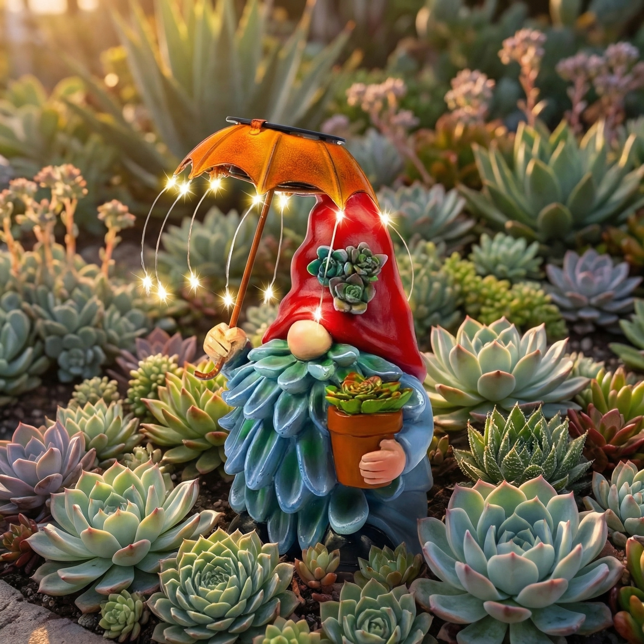 Charming Elf Statue Solar Light