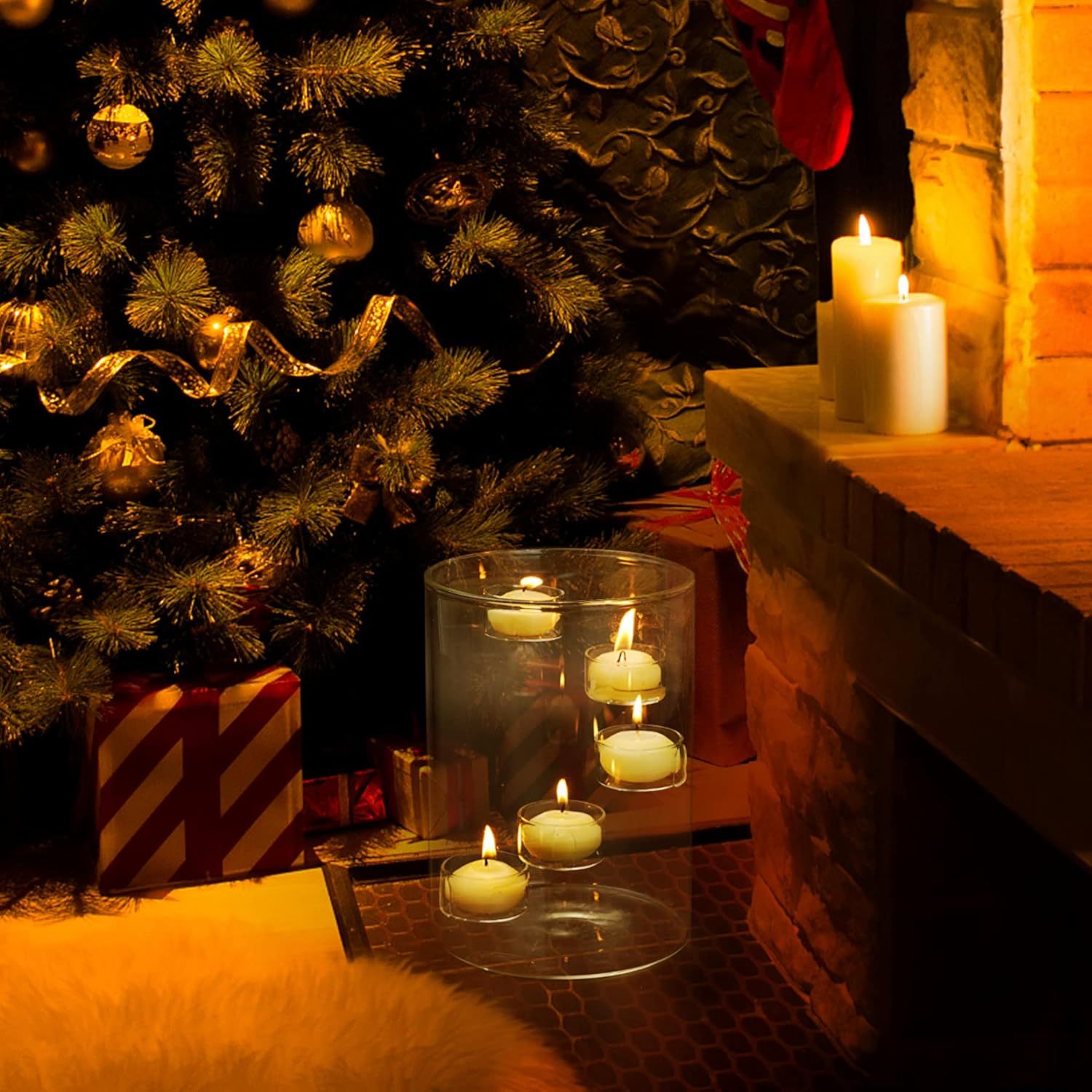 🎄Early Christmas Sale-Modern Clear Cylindrical Glass Tea Light Holder