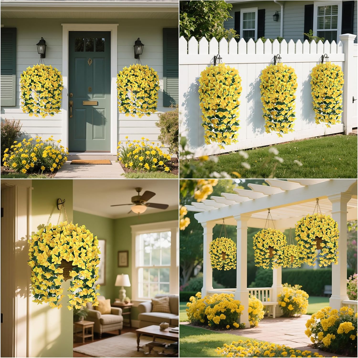 Artificial Bougainvillea Flowers – Realistic Faux Bougainvillea Vine for Outdoor & Indoor Decoration