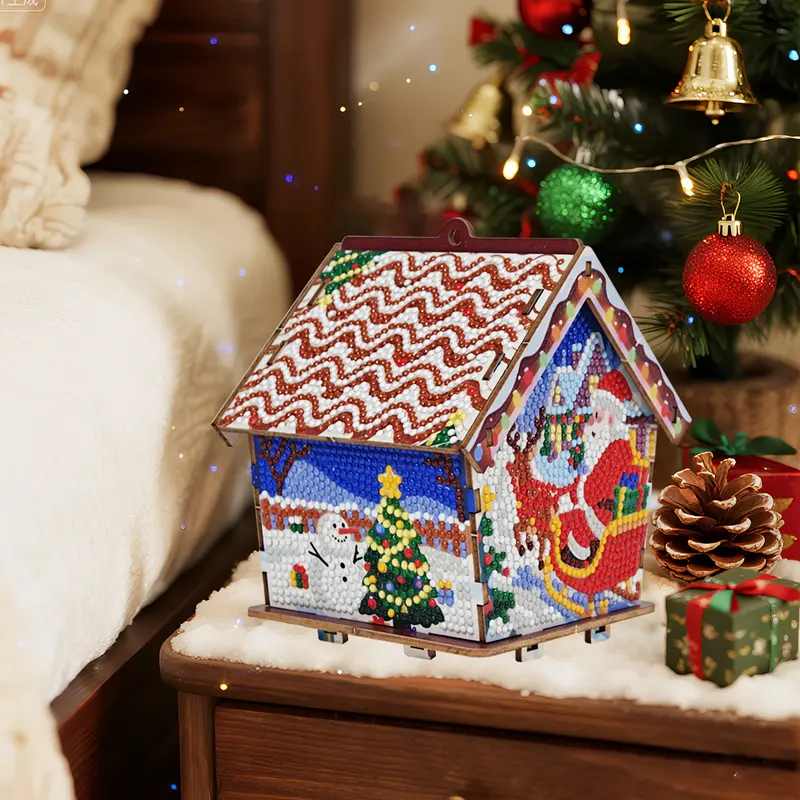 3D Gingerbread House Diamond Painting Kit