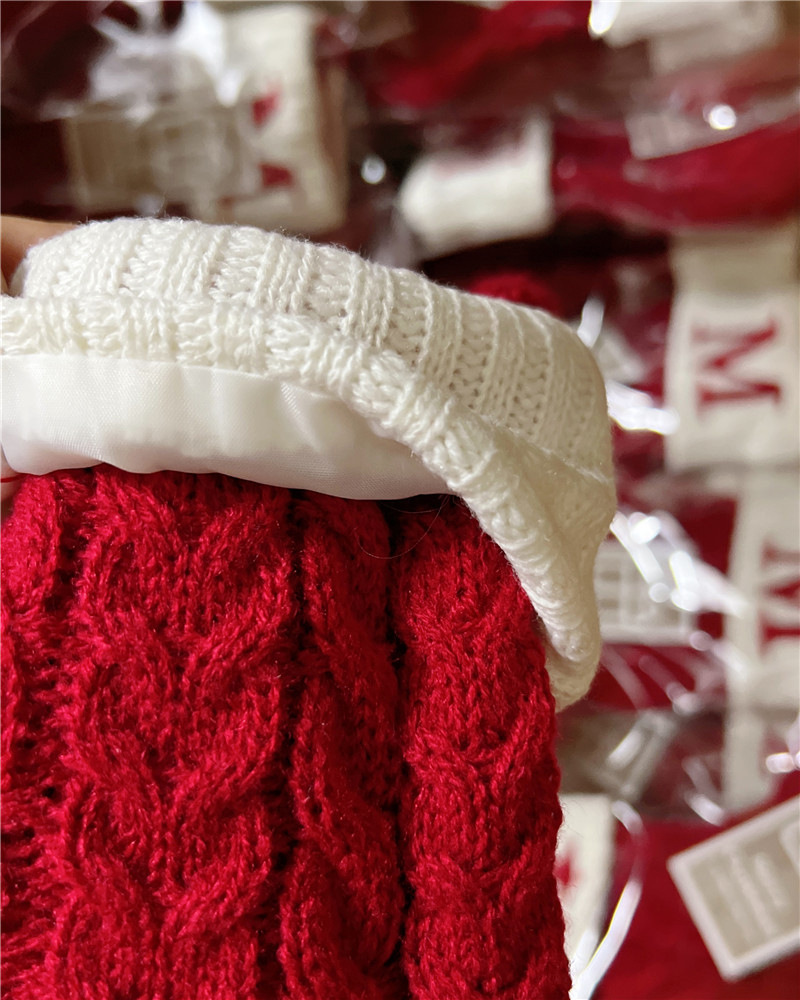 Purely Hand Knitted Christmas  Monogram Socks