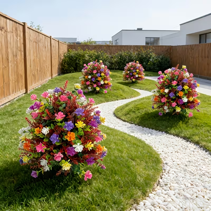 Outdoor Artificial Flower with Ground Stake 