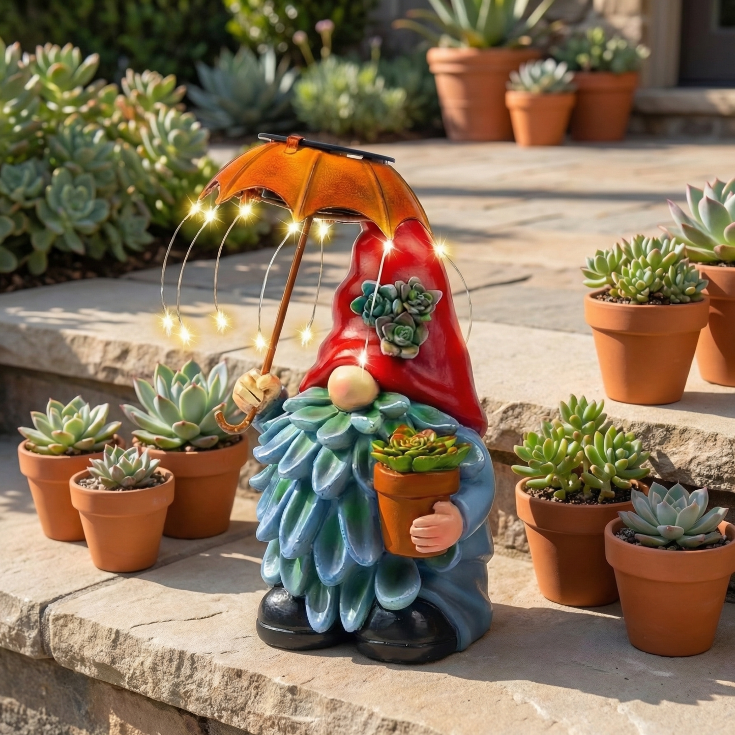 Charming Elf Statue Solar Light