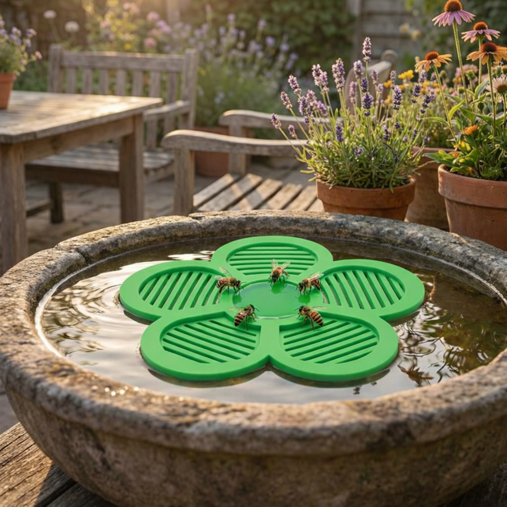 Flower-Shaped Floating Bee Station