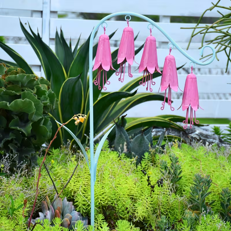 Sping Lily of the Valley Metal Garden Stake Wind Chime