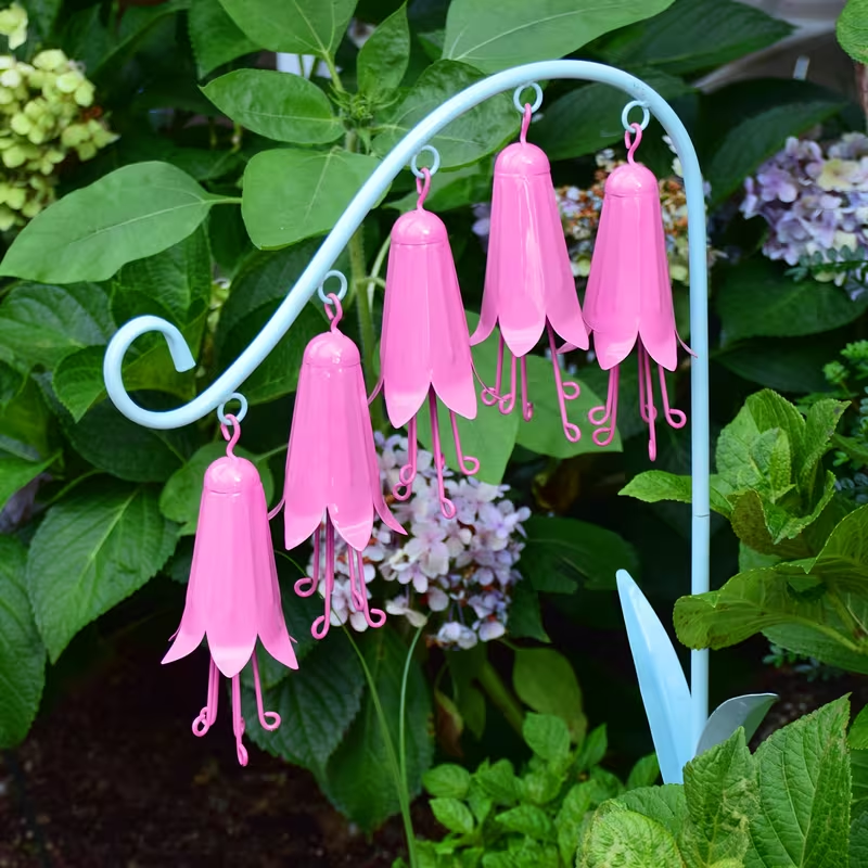 Sping Lily of the Valley Metal Garden Stake Wind Chime