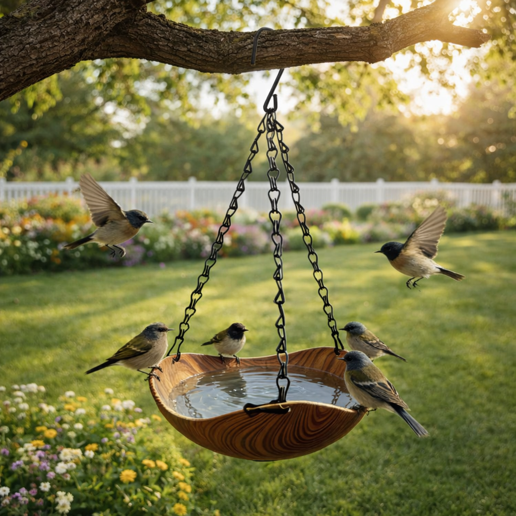Hanging Bird Bath for a Peaceful Garden