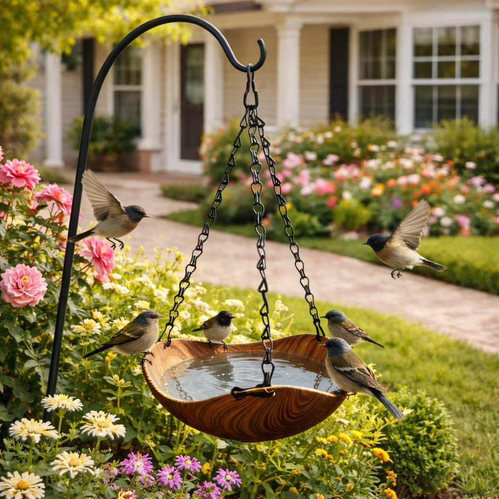 Hanging Bird Bath for a Peaceful Garden