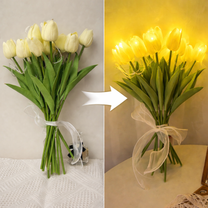 ROMATIC Decorative Artificial Tulips Flower light [13.5"]