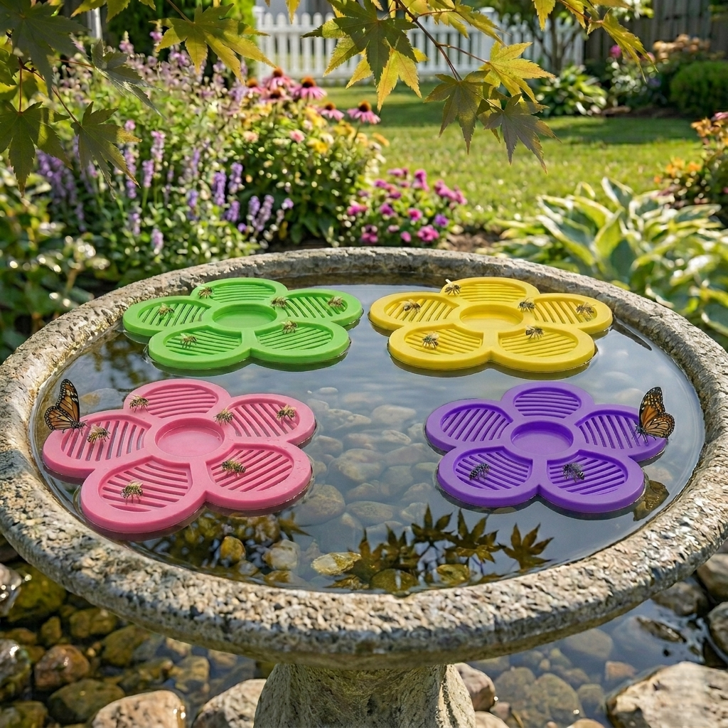 Flower-Shaped Floating Bee Station