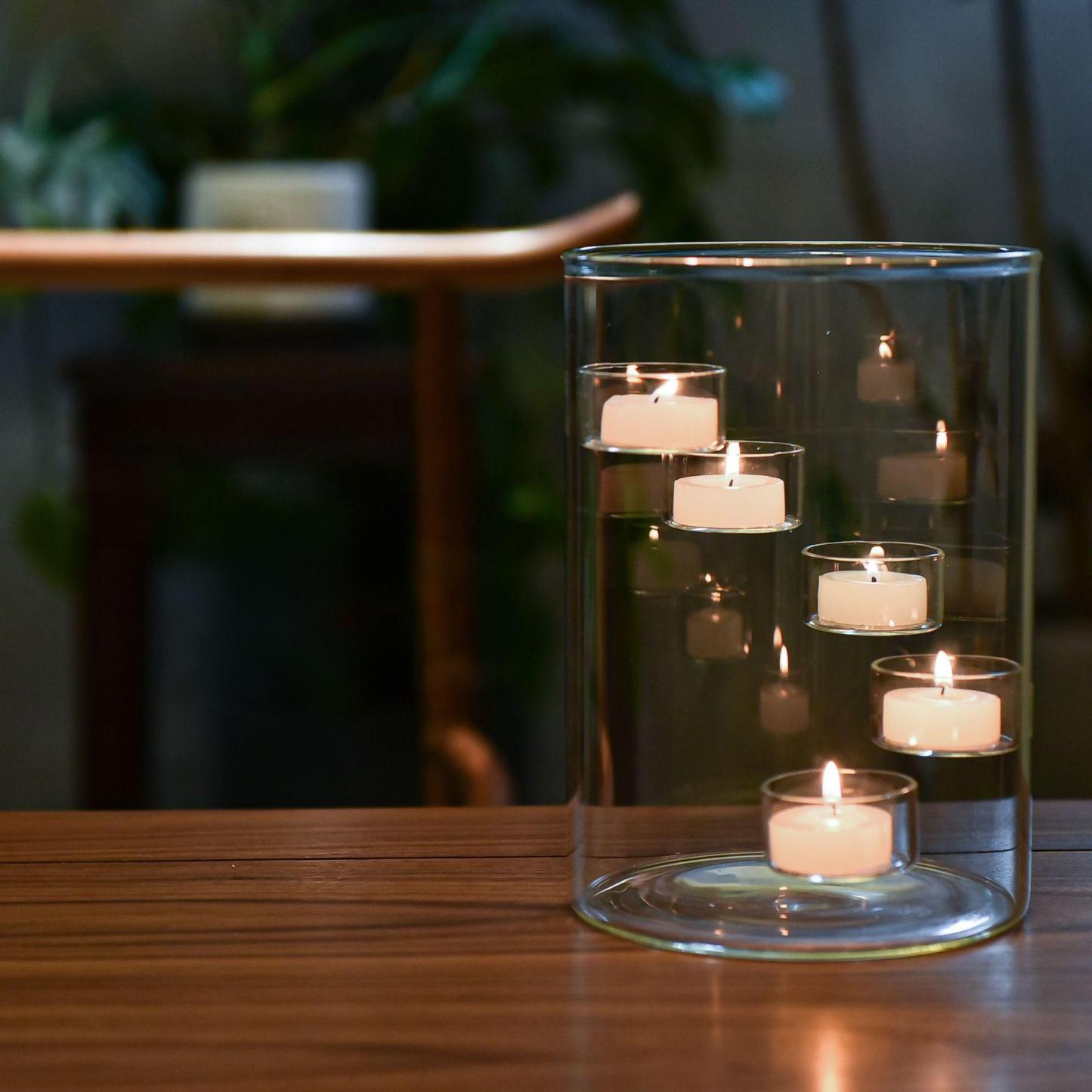 🎄Early Christmas Sale-Modern Clear Cylindrical Glass Tea Light Holder