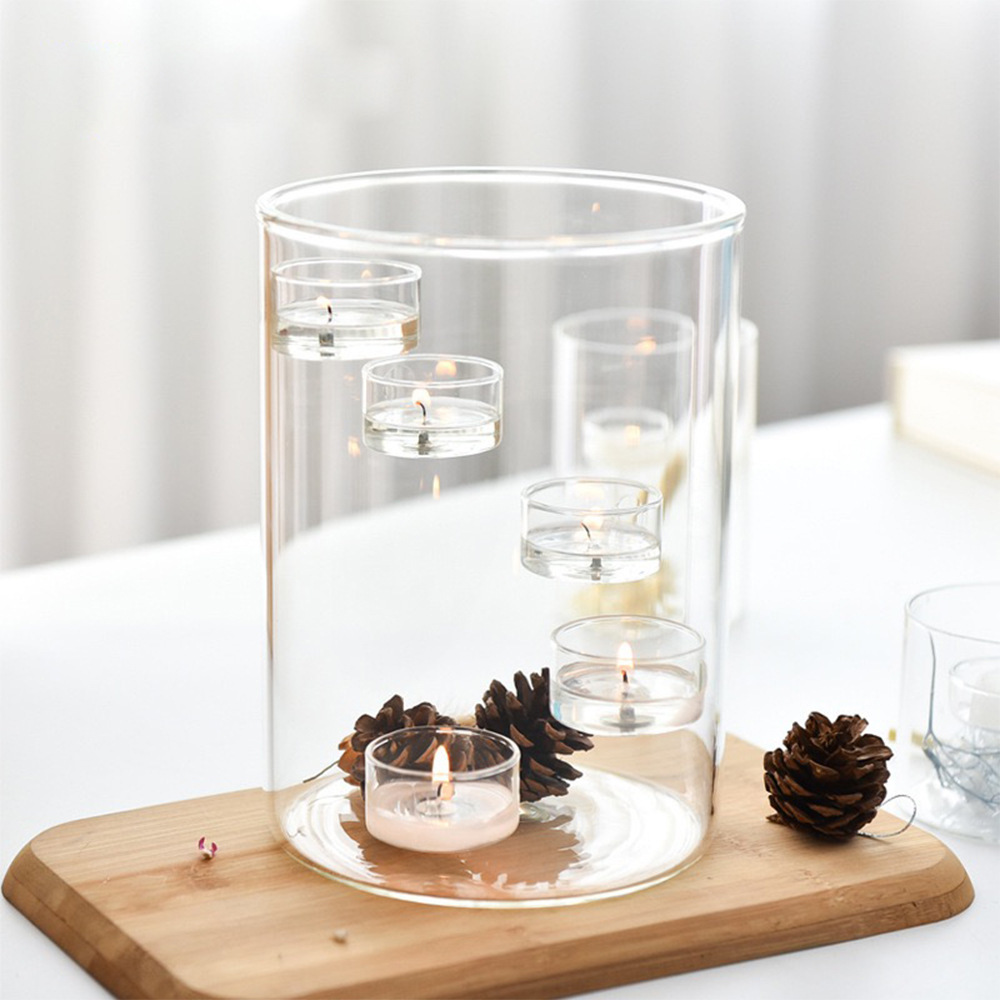 🎄Early Christmas Sale-Modern Clear Cylindrical Glass Tea Light Holder