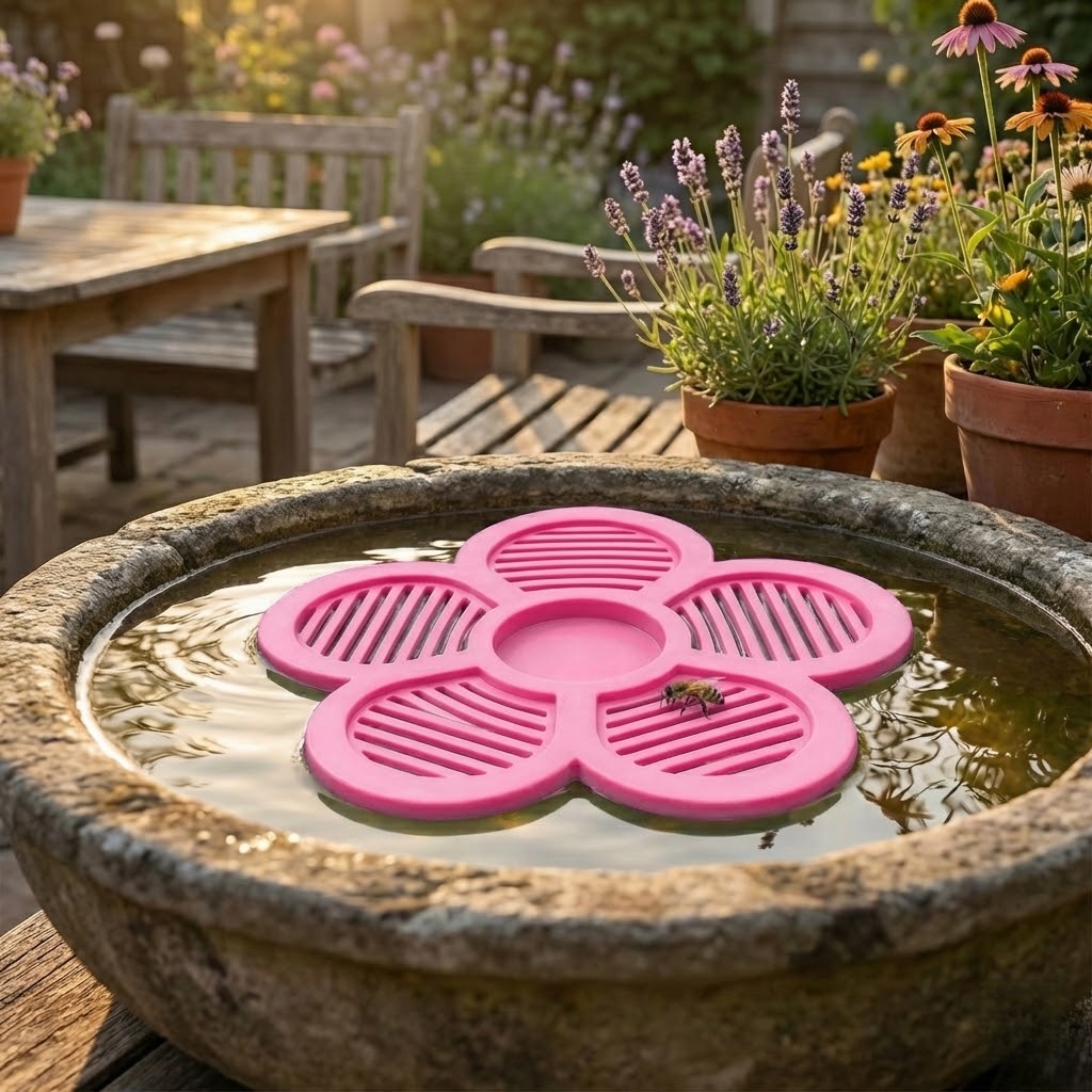 Flower-Shaped Floating Bee Station