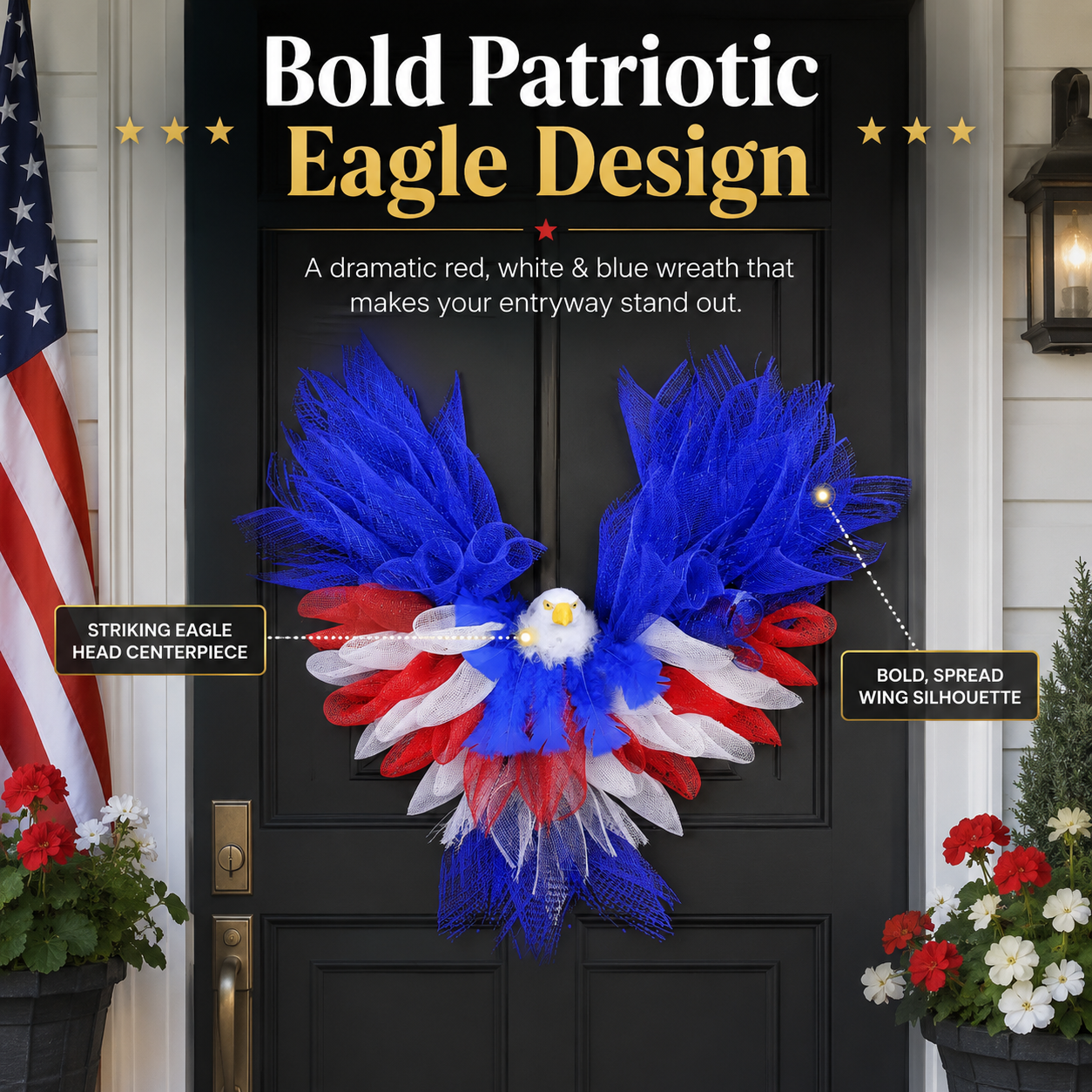 Patriotic Eagle Wreath
