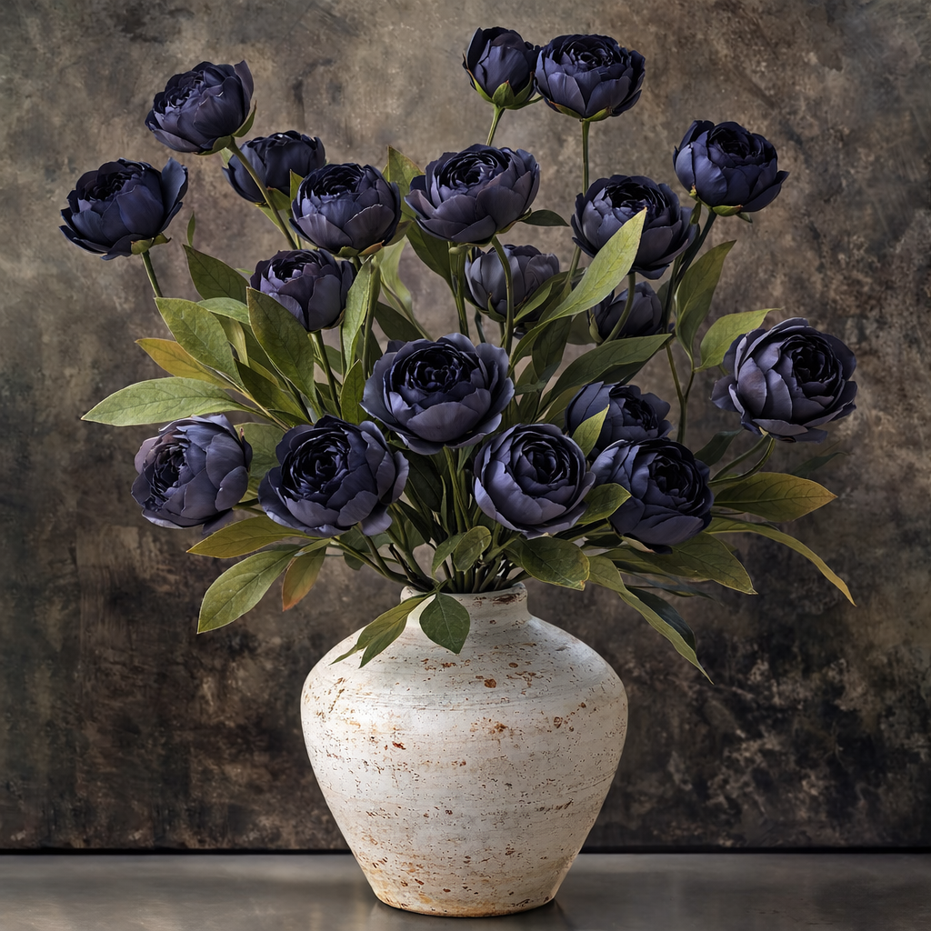 5 PCS Faux Silk Peony Artificial Flowers