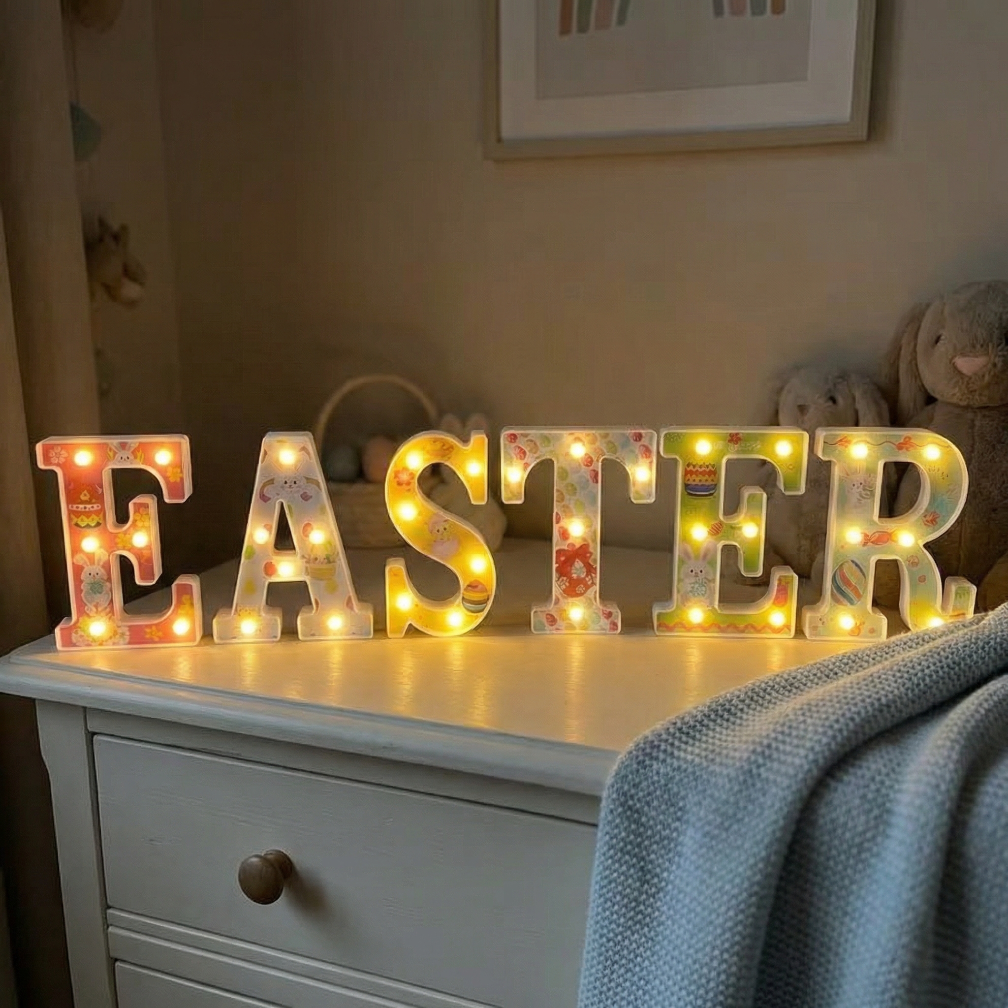 LumiNest™ LED Easter Letter Light Set
