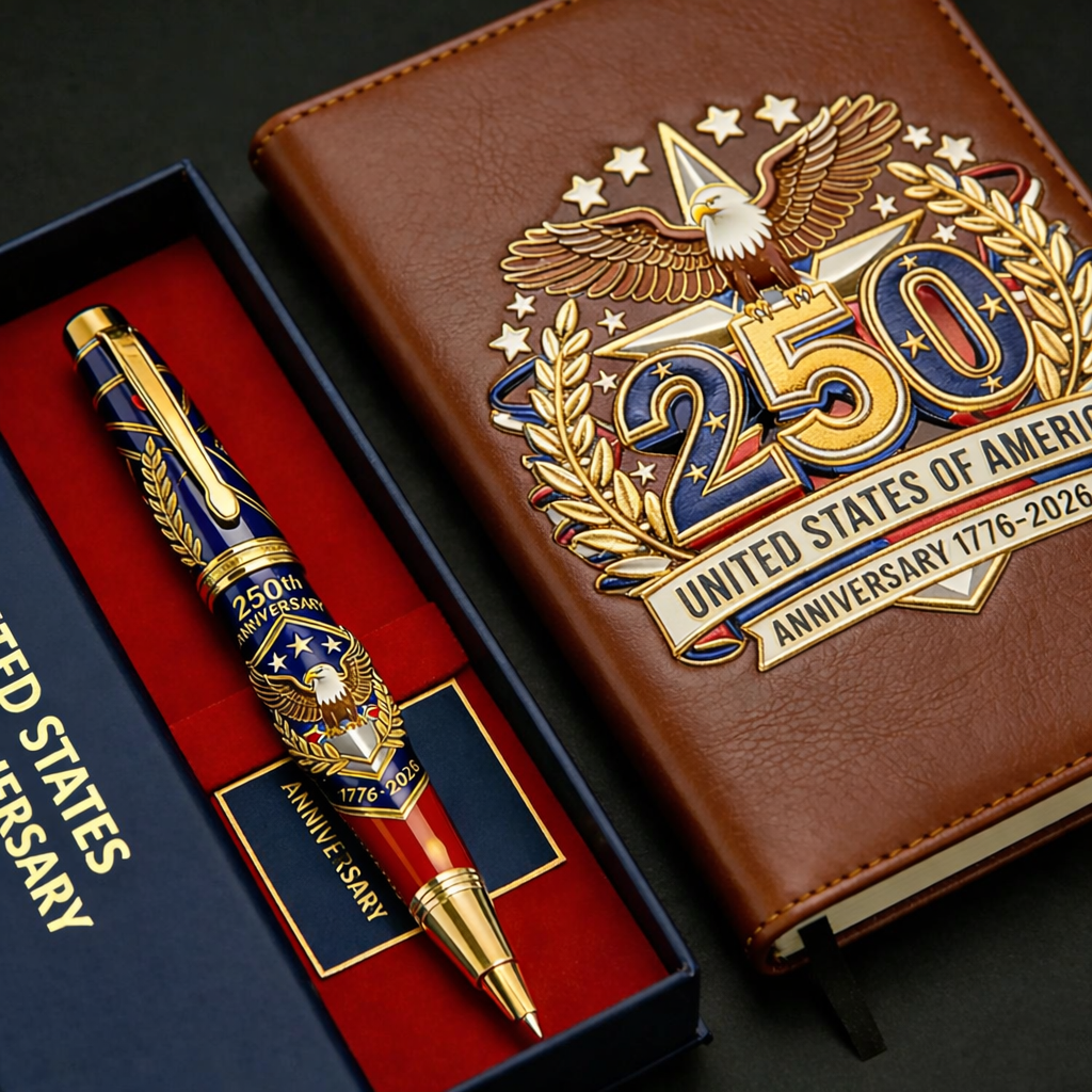 USA 250th Anniversary Commemorative Ballpoint Pen – Patriotic Collectible Gift with Premium Gift Box